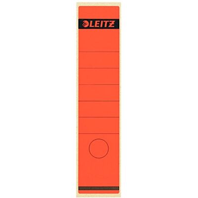 Leitz 16401025 ryggmärgsetiketter självhäftande lång bred förpackning med 100 papper röd Leitz 16401025 ryggmärgsetiketter självhäftande lång bred förpackning med 100 papper röd