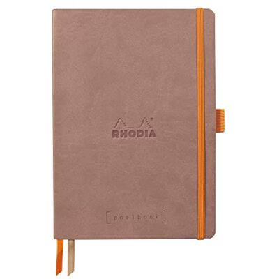 Rhodia 117802C – anteckningsbok mjukt fodral rama Goalbook DIN A5 (14,8 x 21 cm), 120 ark, DOT, Clairefontaine papper elfenben 90 g, 2 bokmärkesband, skydd av konstläder rosenträ, 1 st Rhodia 117802C – anteckningsbok mjukt fodral rama Goalbook DIN A5 (14,8 x 21 cm), 120 ark, DOT, Clairefontaine papper elfenben 90 g, 2 bokmärkesband, skydd av konstläder rosenträ, 1 st