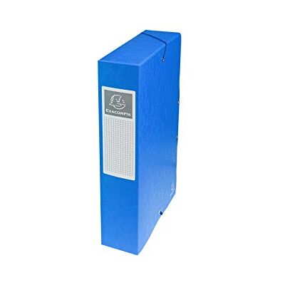 Exacompta Ref 50602E 1 arkivlåda med elastiska band Exabox i blank kartong 600g/m2 rygg 6 cm mått 25 x 33 cm för A4-dokument färg blå levereras monterad Exacompta Ref 50602E 1 arkivlåda med elastiska band Exabox i blank kartong 600g/m2 rygg 6 cm mått 25 x 33 cm för A4-dokument färg blå levereras monterad