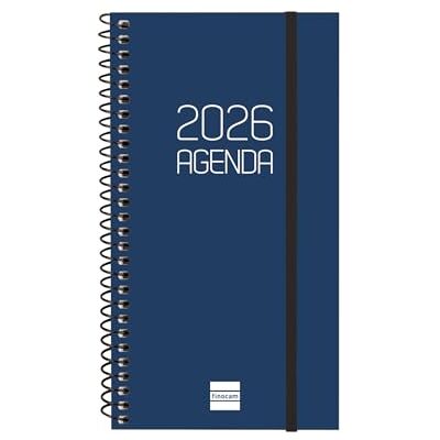 Finocam Kalender med DuoBand 2026 anteckningsblock 1 dag sida januari 2026 december 2026 (12 månader) spansk blå Finocam Kalender med DuoBand 2026 anteckningsblock 1 dag sida januari 2026 december 2026 (12 månader) spansk blå