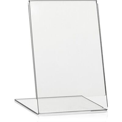 VITAdisplays ® reklamtillverkare L-tillverkare/L-stativ i hög format, bordshållare från original PLEXIGLAS® Enkelpack DIN A6 transparent VITAdisplays ® reklamtillverkare L-tillverkare/L-stativ i hög format, bordshållare från original PLEXIGLAS® Enkelpack DIN A6 transparent