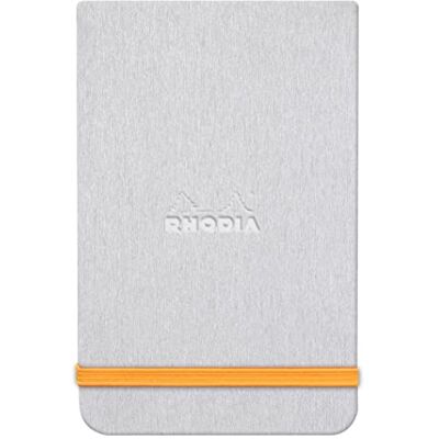 Rhodia 194344C Carnet Rigide Webnotepad Argent A6 Ligné 192 pages Détachables Papier Clairefontaine Ivoire 90 g/m Marque-Page, Fermeture Élastique Couverture Simili Cuir rama Rhodia 194344C Carnet Rigide Webnotepad Argent A6 Ligné 192 pages Détachables Papier Clairefontaine Ivoire 90 g/m Marque-Page, Fermeture Élastique Couverture Simili Cuir rama