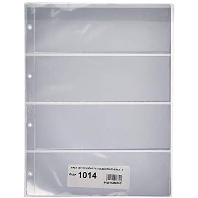 PARDO 101400 – paket med 10 ark täcker samlarföremål, 4 fack PARDO 101400 – paket med 10 ark täcker samlarföremål, 4 fack