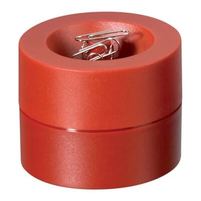 Maul Magnetisk Pappersnäshållare, Ø 73 mm, H 66 mm Röd Maul Magnetisk Pappersnäshållare, Ø 73 mm, H 66 mm Röd