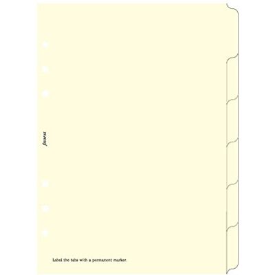 Filofax A5 blank indexkräm 6 flikar Filofax A5 blank indexkräm 6 flikar