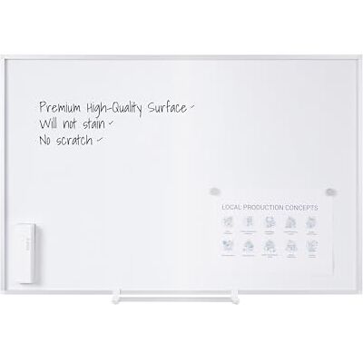 Bi-Office Magnetisk Whiteboard New Generation, emaljerad premiumyta, torkbar, med aluminiumram och pennfack, magnetttavla, memoboard, 90 x 60 cm Bi-Office Magnetisk Whiteboard New Generation, emaljerad premiumyta, torkbar, med aluminiumram och pennfack, magnetttavla, memoboard, 90 x 60 cm