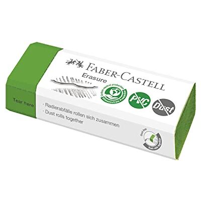 Faber-Castell Radergummi PVC-fri och dammfri, grön (188121) Faber-Castell Radergummi PVC-fri och dammfri, grön (188121)