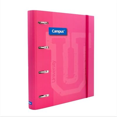 CAMPUS 4 ringpärmar A4 100 kvadratiska blad 5 x 5 med band i 5 färger, elastisk gummiförslutning, extra lock bröstvårdare (fuchsia) CAMPUS 4 ringpärmar A4 100 kvadratiska blad 5 x 5 med band i 5 färger, elastisk gummiförslutning, extra lock bröstvårdare (fuchsia)