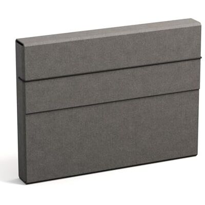 Bigso Box of Sweden OLOF A4-mapp med gummiband – mapp av fiberskiva och papper i linnelook – extra rymlig samlarmapp för dokument, mappar, dokument etc. – grå Bigso Box of Sweden OLOF A4-mapp med gummiband – mapp av fiberskiva och papper i linnelook – extra rymlig samlarmapp för dokument, mappar, dokument etc. – grå