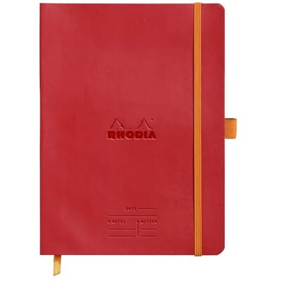 Rhodia 117793C Vallmo möte mjuk anteckningsbok A5+ 16 x 21 cm förtryckt datum/anteckningar/åtgärd 160 avtagbara sidor 90 gsm papper bokmärke, pennhållare konstläder rama Rhodia 117793C Vallmo möte mjuk anteckningsbok A5+ 16 x 21 cm förtryckt datum/anteckningar/åtgärd 160 avtagbara sidor 90 gsm papper bokmärke, pennhållare konstläder rama