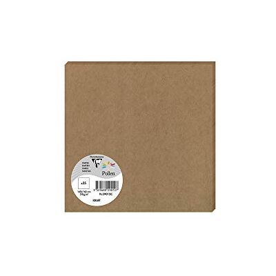 Clairefontaine 29012 C paket med 25 kort pollen 16 x 16 cm 200 g kraftpapper brun Clairefontaine 29012 C paket med 25 kort pollen 16 x 16 cm 200 g kraftpapper brun