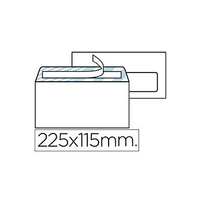 Liderpapel SB07 kuvert med fönster, 115 x 225 mm, vit, 500 stycken Liderpapel SB07 kuvert med fönster, 115 x 225 mm, vit, 500 stycken