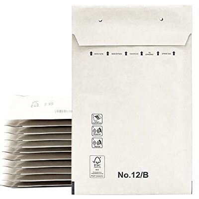 OFITURIA Vadderade kuvert, postkuvert, papperspåsar med bubbelinteriör, vit färg, självhäftande kuvertpåsar – kontorsmaterial (10 kuvert, 120 x 220 mm) OFITURIA Vadderade kuvert, postkuvert, papperspåsar med bubbelinteriör, vit färg, självhäftande kuvertpåsar – kontorsmaterial (10 kuvert, 120 x 220 mm)