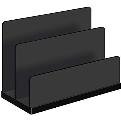 WEDO 633001 Brevstativ Black Office akrylglas, 2 fack gummifötter, 15 x 6, 8 x 10, 7 cm, i presentförpackning, svart WEDO 633001 Brevstativ Black Office akrylglas, 2 fack gummifötter, 15 x 6, 8 x 10, 7 cm, i presentförpackning, svart