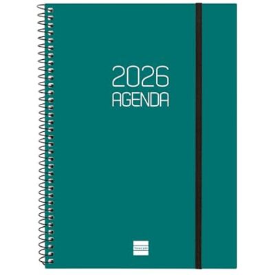 Finocam Agenda 2026 veckovy horisontell januari-december (12 månader) Årlig dagbok 2026 med elastiskt gummi Beta polypropenlock grön portugisisk Finocam Agenda 2026 veckovy horisontell januari-december (12 månader) Årlig dagbok 2026 med elastiskt gummi Beta polypropenlock grön portugisisk