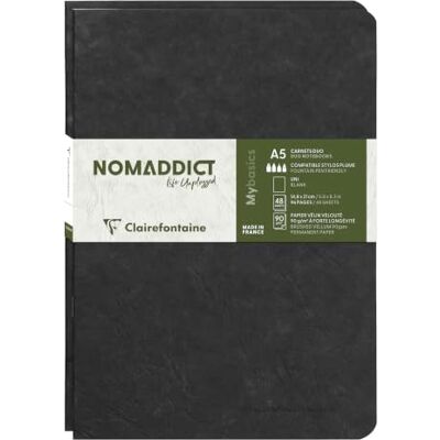 Clairefontaine 733181C Age Bag DUO set de 2 cahiers piqués 14,8x21cm 96p uni noir Clairefontaine 733181C Age Bag DUO set de 2 cahiers piqués 14,8x21cm 96p uni noir