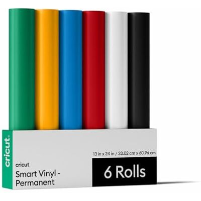 Cricut Smart Vinyl Permanent, sampler, 13" x 24" bulk (6) Cricut Smart Vinyl Permanent, sampler, 13" x 24" bulk (6)