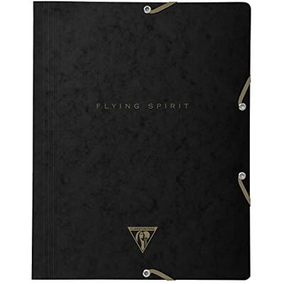 Clairefontaine 102514C samlarmapp Flying Spirit, med 3 fällningar, för DIN A4, 24 x 32 cm, kuvert av kartong, 1 st, svart med sorterade mönster Clairefontaine 102514C samlarmapp Flying Spirit, med 3 fällningar, för DIN A4, 24 x 32 cm, kuvert av kartong, 1 st, svart med sorterade mönster