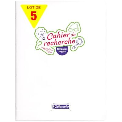Clairefontaine Calligraphe 18797Cpack 8000 POLYPRO, CAHIER DE RECHERCHE piqué incolore 24x32cm 192p uni 70g PAQ DE 5 Clairefontaine Calligraphe 18797Cpack 8000 POLYPRO, CAHIER DE RECHERCHE piqué incolore 24x32cm 192p uni 70g PAQ DE 5