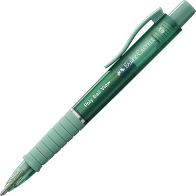 Faber-Castell 145754 – kulspetspenna poly ball View, Mine XB, grön lily, 1 styck Faber-Castell 145754 – kulspetspenna poly ball View, Mine XB, grön lily, 1 styck