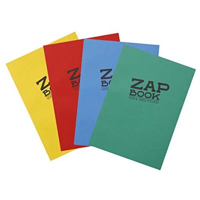 Clairefontaine återvunnen zapbok, A5, 80 g, 160 sidor blandade ljusa färger, paket med 5 Clairefontaine återvunnen zapbok, A5, 80 g, 160 sidor blandade ljusa färger, paket med 5