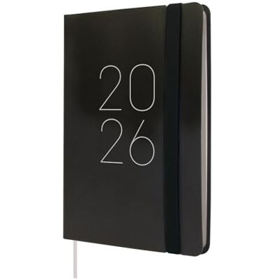 Finocam 2026 veckoplanerare horisontell vy januari december (12 månader) Årlig planerare 2026 med elastiskt band och prickband Flexi Lisa mjukt lock svart katalanska Finocam 2026 veckoplanerare horisontell vy januari december (12 månader) Årlig planerare 2026 med elastiskt band och prickband Flexi Lisa mjukt lock svart katalanska