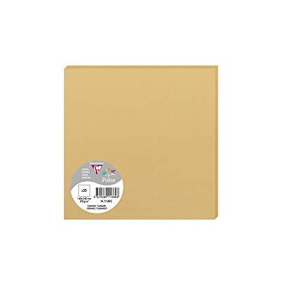 Clairefontaine Ref 1138C Pollenkort (paket med 25 ark) 160 x 160 mm storlek, syrafri, bläckstråle- och laserkompatibel, lätt att skriva på, 210 gsm kort karamell Clairefontaine Ref 1138C Pollenkort (paket med 25 ark) 160 x 160 mm storlek, syrafri, bläckstråle- och laserkompatibel, lätt att skriva på, 210 gsm kort karamell
