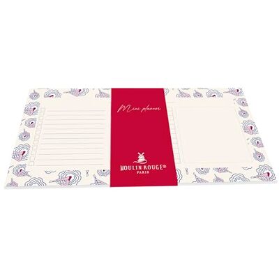 Clairefontaine 812444C en Mini Planner 24 x 12 cm 50 avtagbara tryckta ark 90 g vitt papper organisation planering memoblock röd kvarnkollektion Clairefontaine 812444C en Mini Planner 24 x 12 cm 50 avtagbara tryckta ark 90 g vitt papper organisation planering memoblock röd kvarnkollektion