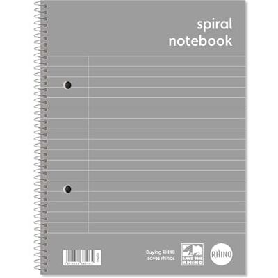Rhino Everyday A5 linjerad marginal spiral mjukt omslag anteckningsbok – 160 sidor – 1-pack Rhino Everyday A5 linjerad marginal spiral mjukt omslag anteckningsbok – 160 sidor – 1-pack