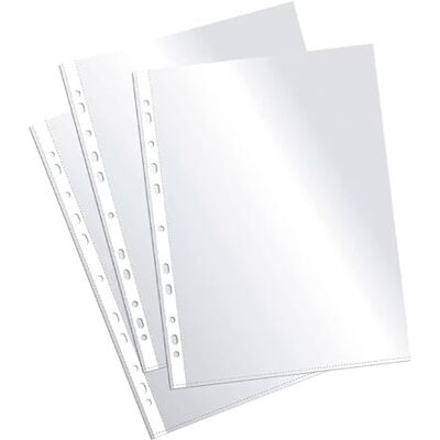 Plus Office Multiborrfodral av 100% återvinningsbart polypropen, stor öppning dokumentfodral, förstärkt ryggrad. 250 st. (transparent glas, folie 60 mikron) Plus Office Multiborrfodral av 100% återvinningsbart polypropen, stor öppning dokumentfodral, förstärkt ryggrad. 250 st. (transparent glas, folie 60 mikron)
