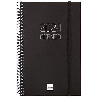 Finocam Opac Espiral Agenda 2024 horisontell veckodagbok januari 2024 december 2024 (12 månader) svart fransk Finocam Opac Espiral Agenda 2024 horisontell veckodagbok januari 2024 december 2024 (12 månader) svart fransk