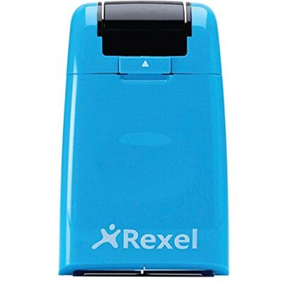 Rexel ID Guard infällbar bläckrulle, inkluderar bläck, Blissful Blue, 2113007,5,5 x 5,5 x 9 cm Rexel ID Guard infällbar bläckrulle, inkluderar bläck, Blissful Blue, 2113007,5,5 x 5,5 x 9 cm