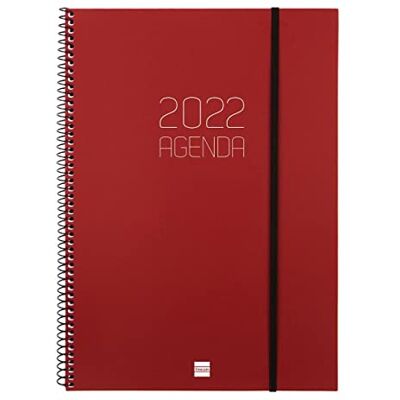 Finocam Spiral Opaque Agenda januari 2022 December 2022 (12 månader), DIN A4 E40-210x297 mm, Bordeaux Finocam Spiral Opaque Agenda januari 2022 December 2022 (12 månader), DIN A4 E40-210x297 mm, Bordeaux