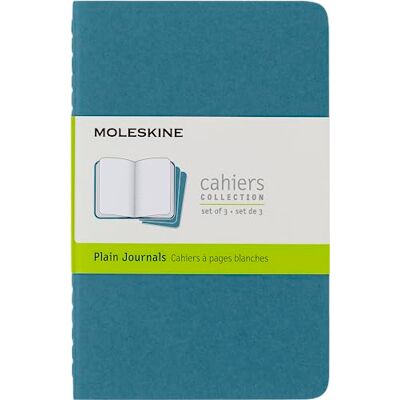 Moleskine Cahier Journal, Pocket, Plain, Brisk Blue (3.5 X 5.5) Moleskine Cahier Journal, Pocket, Plain, Brisk Blue (3.5 X 5.5)
