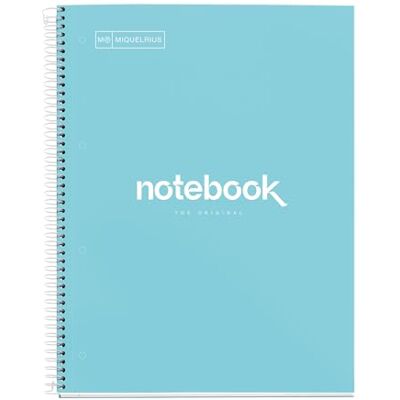 Miquelrius Emotions Notebook, 1 färgremsa, A4, 80 ark rutnät 5 mm, papper 90 g, 4 hål, hård kartong, himmelsBlå Kartongskydd, 90 g/m² papper, mikroperforerat, 5 mm rutnät, färgad kant, spiral, 4 borrar, anteckningsbokskänslor Miquelrius Emotions Notebook, 1 färgremsa, A4, 80 ark rutnät 5 mm, papper 90 g, 4 hål, hård kartong, himmelsBlå Kartongskydd, 90 g/m² papper, mikroperforerat, 5 mm rutnät, färgad kant, spiral, 4 borrar, anteckningsbokskänslor