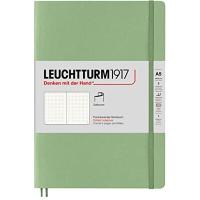 LEUCHTTURM1917 361592 Anteckningsbok Muted Colours (A5) Softcover, Salvia, Dotted LEUCHTTURM1917 361592 Anteckningsbok Muted Colours (A5) Softcover, Salvia, Dotted