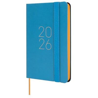 Finocam Agenda 2026 vecka horisontell vy januari december (12 månader) Årlig dagbok 2026 med elastiskt band och prickband Flexi Lisa mjukt lock Blå Spanska Finocam Agenda 2026 vecka horisontell vy januari december (12 månader) Årlig dagbok 2026 med elastiskt band och prickband Flexi Lisa mjukt lock Blå Spanska