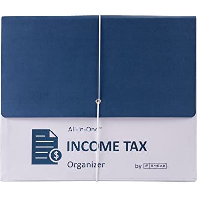 Smead Allt-i-ett™ inkomstskatteorganisatör med klaff- och sladdstängning, 13 fickor, brevstorlek, blå/vit (70660) Smead Allt-i-ett™ inkomstskatteorganisatör med klaff- och sladdstängning, 13 fickor, brevstorlek, blå/vit (70660)