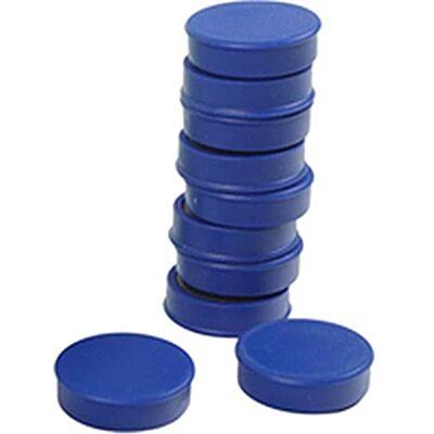Q-Connect rund magnet 25 mm blå (paket med 10) KF02640 Q-Connect rund magnet 25 mm blå (paket med 10) KF02640