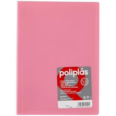 Grafoplás Grafoplas I Plastfodral I 40 Genomskinliga fodral I DIN A4-storlek Rosa I Serie Polypler Opak I Tillverkad i Spanien I Flexibla Kepsar I Stor Förvaringskapacitet Grafoplás Grafoplas I Plastfodral I 40 Genomskinliga fodral I DIN A4-storlek Rosa I Serie Polypler Opak I Tillverkad i Spanien I Flexibla Kepsar I Stor Förvaringskapacitet