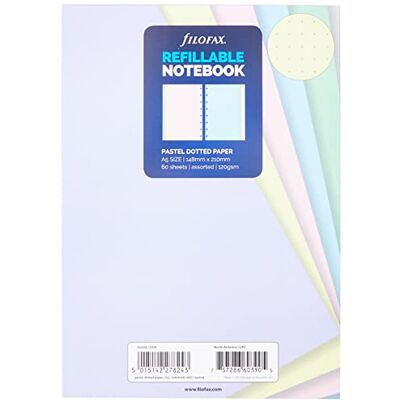 Filofax A5 pastell prickig anteckningsbok påfyllning, 152019, 1-pack, flerfärgad Filofax A5 pastell prickig anteckningsbok påfyllning, 152019, 1-pack, flerfärgad