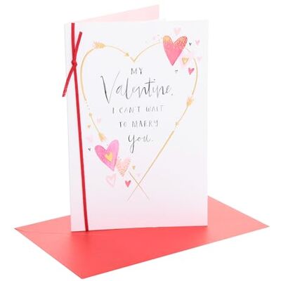 UK Greetings Brittiska hälsningar Alla hjärtans dagskort för fästman I Love You presenter henne/honom hjärtan och bildtexter design med kuvert 15,9 x 22,8 cm UK Greetings Brittiska hälsningar Alla hjärtans dagskort för fästman I Love You presenter henne/honom hjärtan och bildtexter design med kuvert 15,9 x 22,8 cm