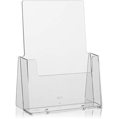 Taymar 5 C160 stycken DIN A5-bordsbroschyrhållare, broschyrstativ, kristallklart flygstativ, presentationsstativ Taymar 5 C160 stycken DIN A5-bordsbroschyrhållare, broschyrstativ, kristallklart flygstativ, presentationsstativ