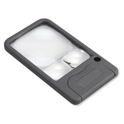 Carson Fickförstoringsglas kompakt med LED och 3 förstoringar 2,5x/4,5x/6x (PM-33) Carson Fickförstoringsglas kompakt med LED och 3 förstoringar 2,5x/4,5x/6x (PM-33)