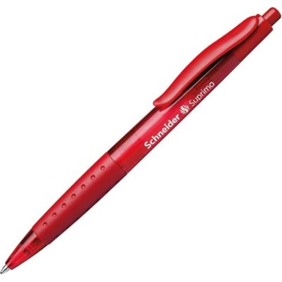 Schneider <135602 Kulspetspenna, Suprime, Medium, Röd, 20 stycken Schneider <135602 Kulspetspenna, Suprime, Medium, Röd, 20 stycken