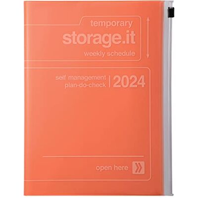 MARK'S(マークス) MARK'S 2023/2024 fickkalender A5 vertikal, lagring it, orange: Från september 2023 till december 2024 MARK'S(マークス) MARK'S 2023/2024 fickkalender A5 vertikal, lagring it, orange: Från september 2023 till december 2024