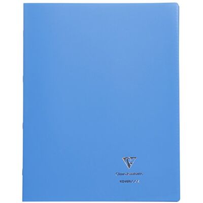 Clairefontaine 981412C – Häfte omslag DIN A4 24 x 32 cm, 48 ark 90 g, fransk linjering, omslag av ogenomskinlig polypropen, 100% återvunnen blå, 1 styck Clairefontaine 981412C – Häfte omslag DIN A4 24 x 32 cm, 48 ark 90 g, fransk linjering, omslag av ogenomskinlig polypropen, 100% återvunnen blå, 1 styck