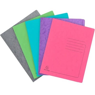 Exacompta Ref. 399999E Paket med 10 lamellskjortor i glansigt kort 355g/m2 mått 24 x 32 cm för A4-dokument blandade färger Exacompta Ref. 399999E Paket med 10 lamellskjortor i glansigt kort 355g/m2 mått 24 x 32 cm för A4-dokument blandade färger