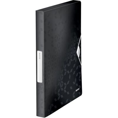 Leitz WOW Boxmapp, A4, upp till 250 ark, elastiska band, flexibel plast, svart 46290095 Leitz WOW Boxmapp, A4, upp till 250 ark, elastiska band, flexibel plast, svart 46290095