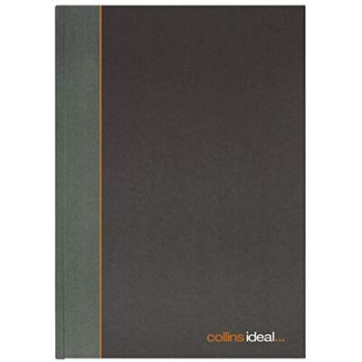 Collins 6424 idealiskt fodral bunden A4 dubbel kontanter bok 192 sidor, svart Collins 6424 idealiskt fodral bunden A4 dubbel kontanter bok 192 sidor, svart